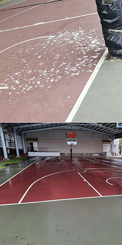 Basketball Court Before and After